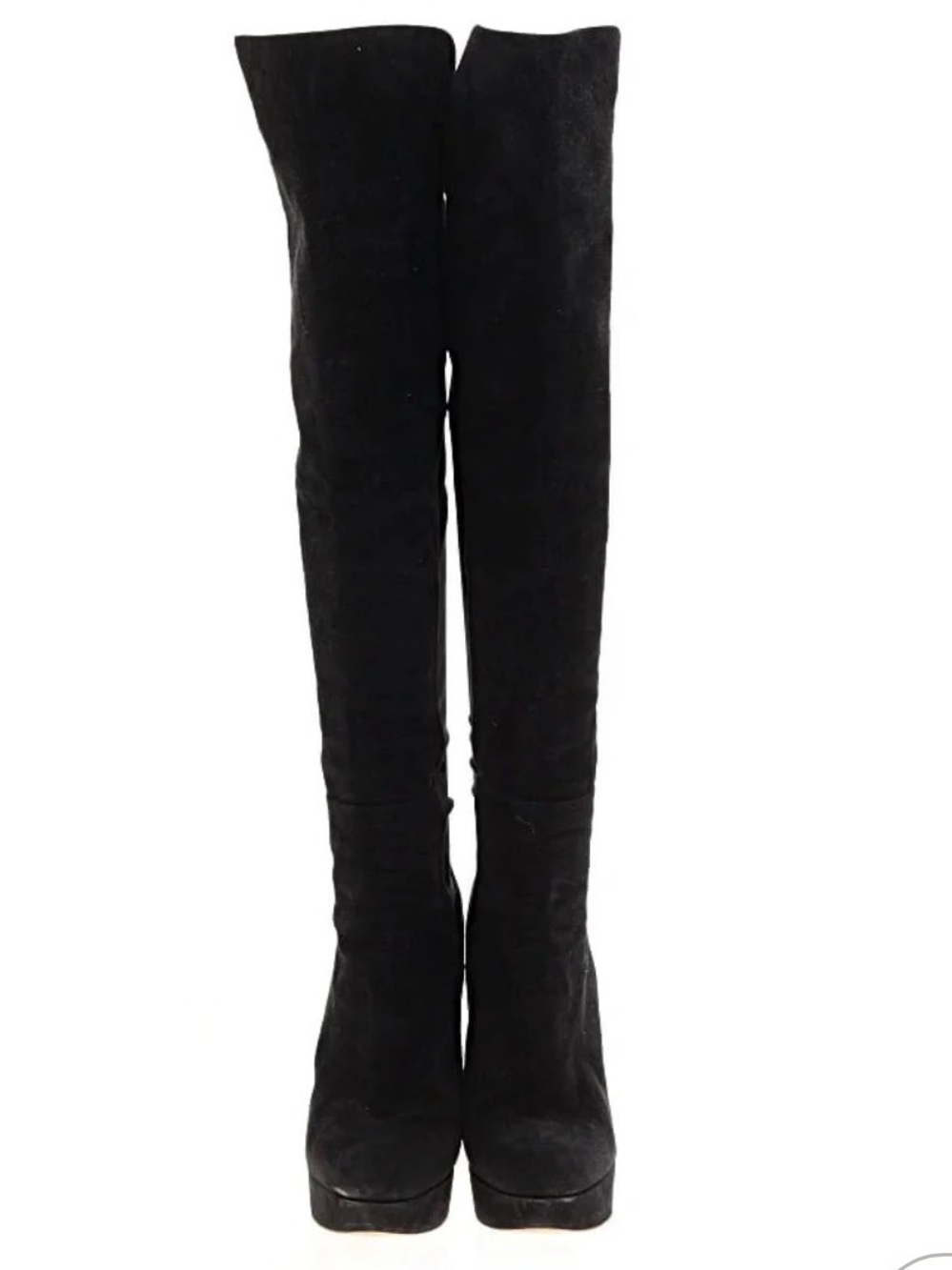 Stuart Weitzman Suede Black High Heel Over-the-Knee Boots Women 10.5